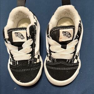 Vans Kids Black and White Checkered Sneakers